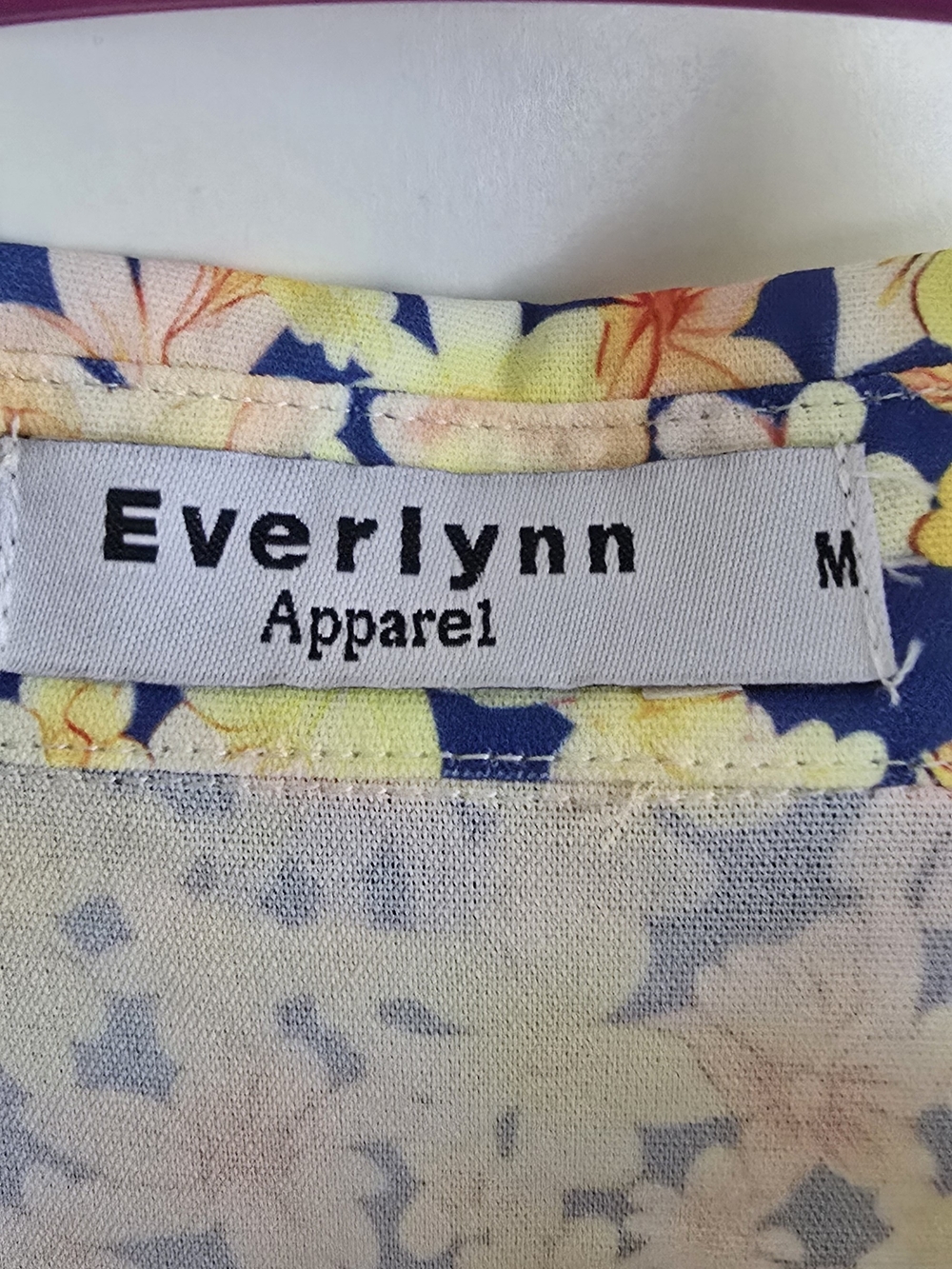 Everly Floral Maxi Wrap Dress in Yellow and Navy - Picture 3 of 6